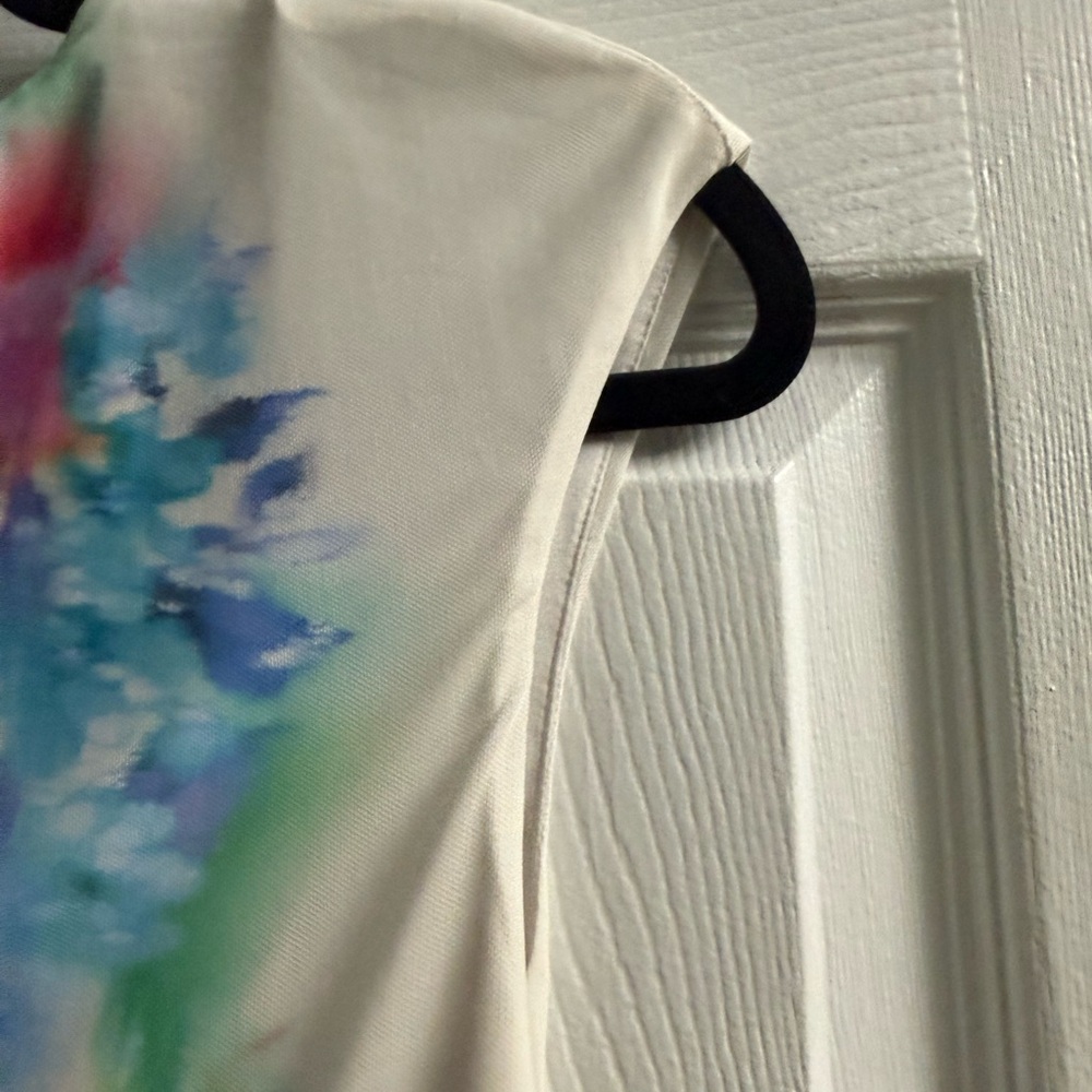 🆕 AFRM Mesh Lined Mini Dress Blur Blossom Colorful Size Medium - Picture 4 of 14